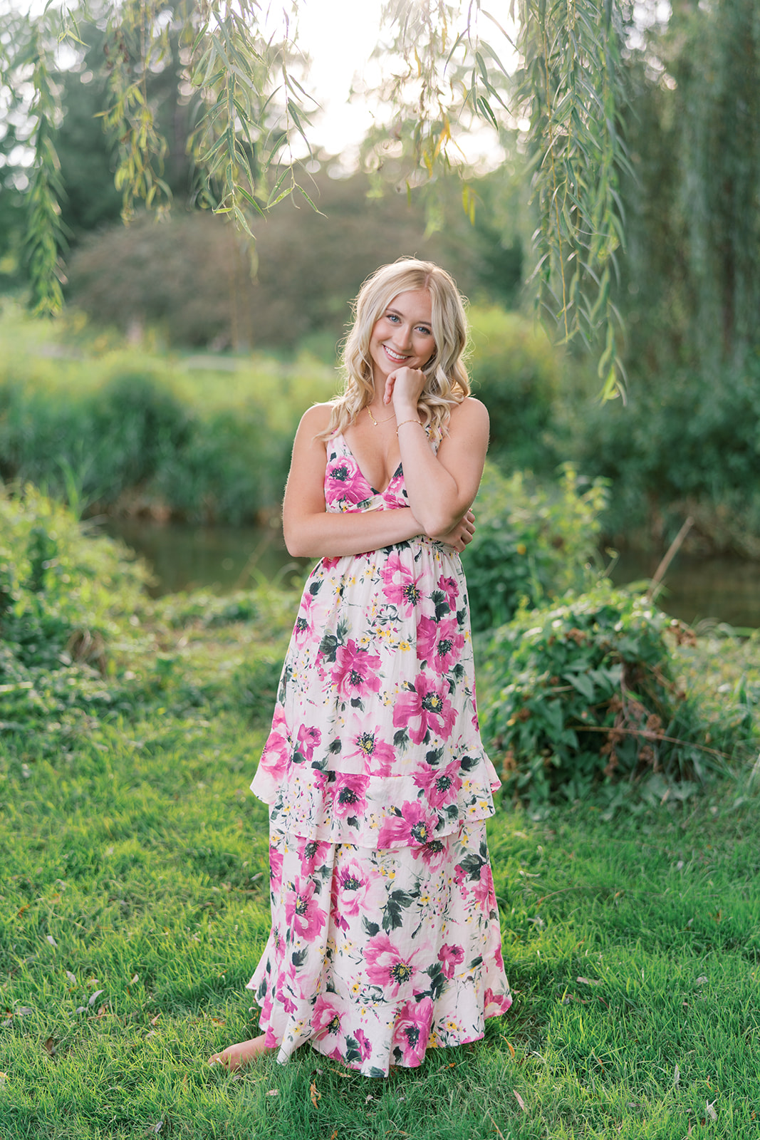 allentown rose garden senior pictures in the willow trees