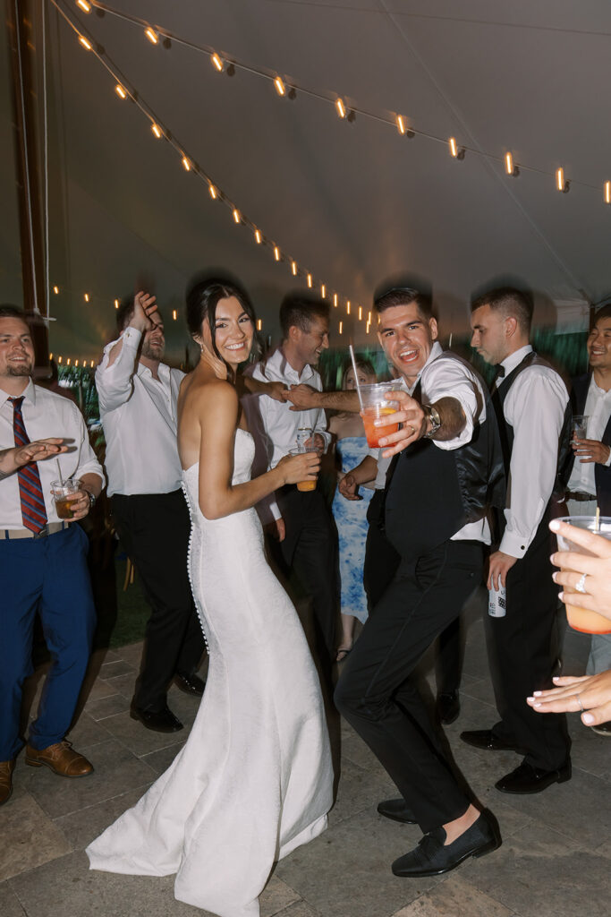 Reception dancing at The Cypress House